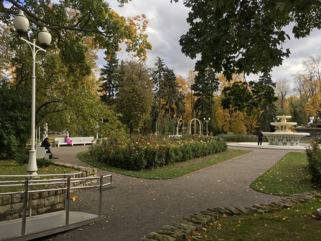 Russian roses blossom in Autumn